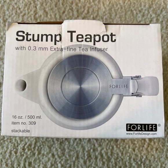 Teavana Kitchen Teavana Forlife Stump Teapot 8oz Porcelain Red With